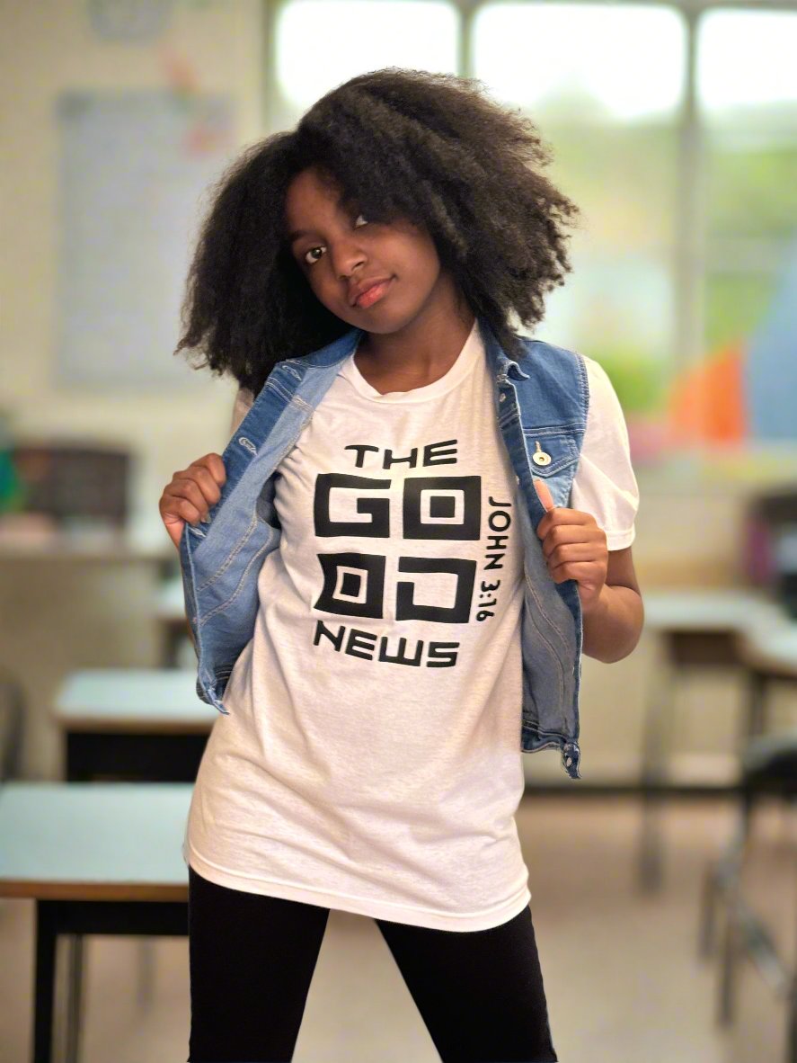 White Good News T- Shirt
