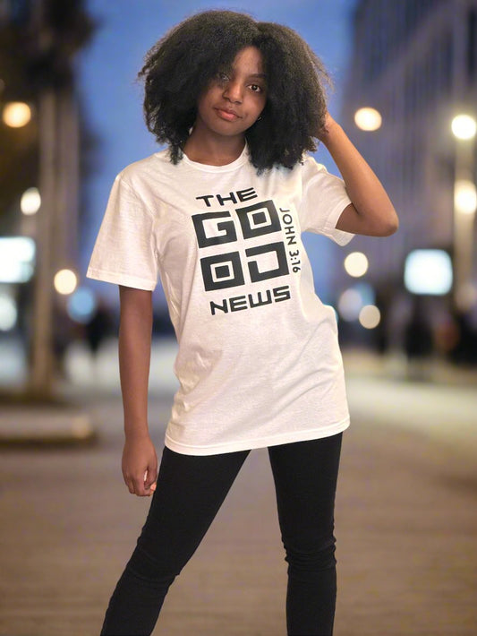 White Good News T- Shirt